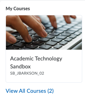 Before image showing the old font color visible in the My Courses widget. 