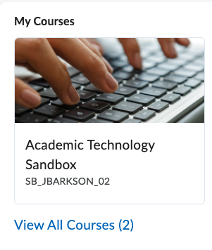 After image showing the new font color visible in the My Courses widget. 